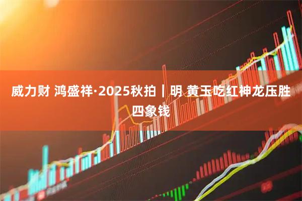 威力财 鸿盛祥·2025秋拍｜明 黄玉吃红神龙压胜四象钱
